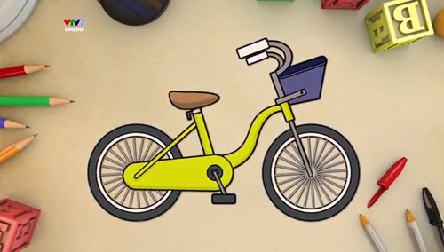 Vẽ xe đạp xinh xắn